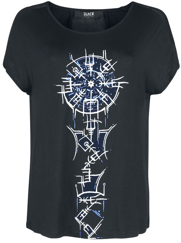 T-shirt with runes compass