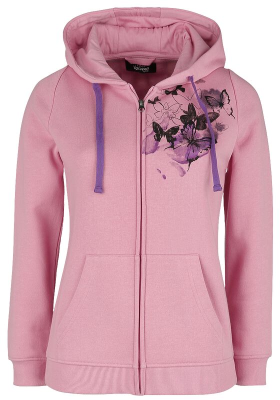 Hooded Jacket with Butterflies
