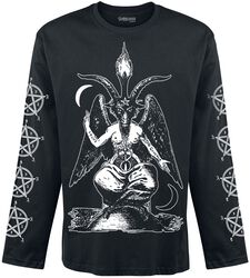 Long-Sleeve Shirt with Gothic Print, Gothicana by EMP, Long-sleeve Shirt