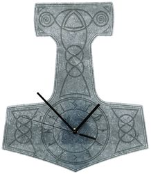Wall clock Thor’s hammer
