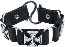 Iron Crosses, Rock Rebel by EMP, Imitation Leather Bracelet
