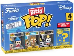 Sorcerer Mickey, Dale, Princess Minnie + Mystery Figure (Bitty Pop! 4 Pack) vinyl figurines, Mickey Mouse, Funko Bitty Pop!