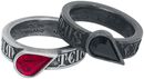 Twin Heart Promise Rings, Alchemy Gothic, Ring
