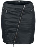 Waxed Skirt, Black Premium by EMP, Short skirt