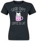 Good Days Start With Coffee & Cat, Good Days Start With Coffee & Cat, T-Shirt