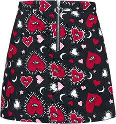 Kate Heart Skirt, Hell Bunny, Short skirt