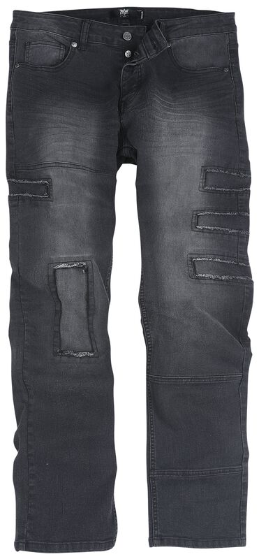Jeans with distressed effects