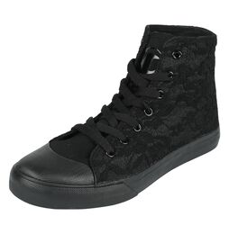 Trainers with Allover Lace, Black Premium by EMP, Sneakers High