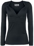 Fashion V-Top Long, Black Premium by EMP, Long-sleeve Shirt