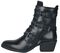 Black lace-up boots with buckles