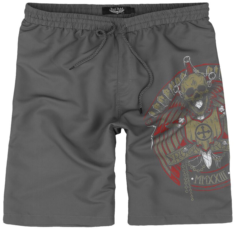 Swim Shorts With Skull and Sword