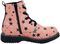 Pink Lace-Up Boots with Stars