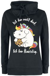 ‘Ich bin nicht dick. Ich bin flauschig.’, Chubby Unicorn, Sweatshirt
