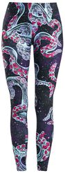 Colourful Leggings with Galaxy and Tentacle Motif