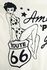 Rock Rebel X Route 66 - White/Grey Short Pyjamas with Pin-Up Print