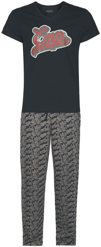 Pyjamas with retro EMP print