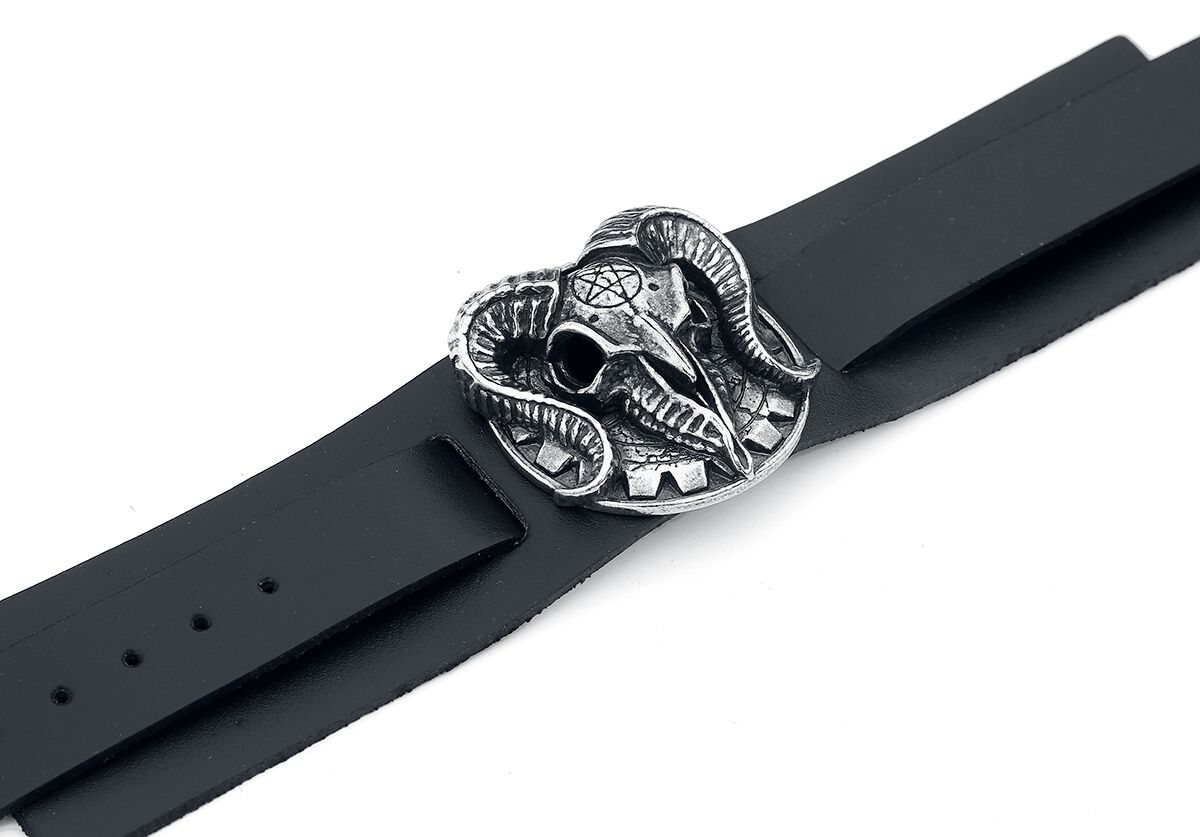 Gears Of Aiwass | Alchemy Gothic Leather Bracelet | EMP
