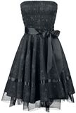 Black Satin Floral Dress, H&R London, Medium-length dress