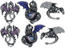 Dragon Earrings, Blackheart, Earring Set