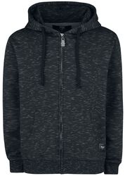 Mottled Hooded Jacket, Black Premium by EMP, Hooded zip