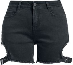 Shorts with Cut-Outs and Buckles