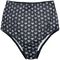 Black High-Waist Panties with Skull and Heart Design