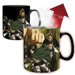 Titan Eren - Mug with thermal effect, Attack On Titan, Cup