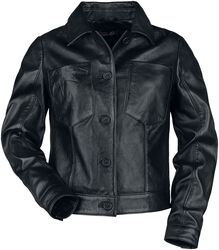 Gothicana X Elvira Leather Jacket, Gothicana by EMP, Leather Jacket