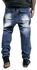 Baggy jeans with heavy wash