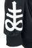Black hoodie with symbol prints