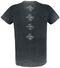 Grey T-shirt with Wash, Print and Button Placket