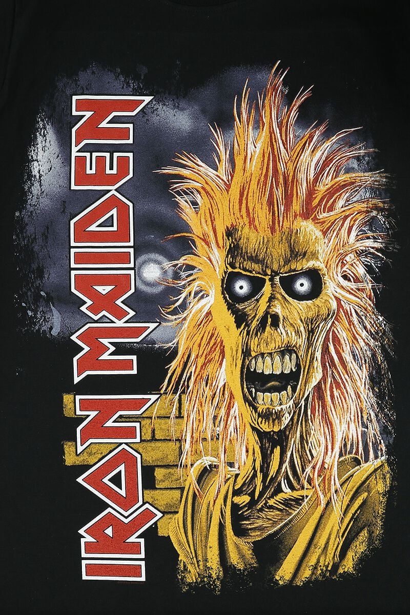 T-Shirt Iron Maiden - Pochette Du Premier Album Officiel | Merch Band Rock Légendaire Pour Hommes, Femmes, Garçons Et Filles