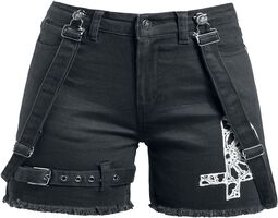 Shorts with suspenders, Gothicana by EMP, Shorts