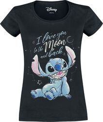 I love you to the moon and back, Lilo & Stitch, T-Shirt
