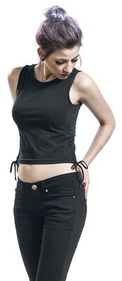 Ladies Lace Up Cropped Top
