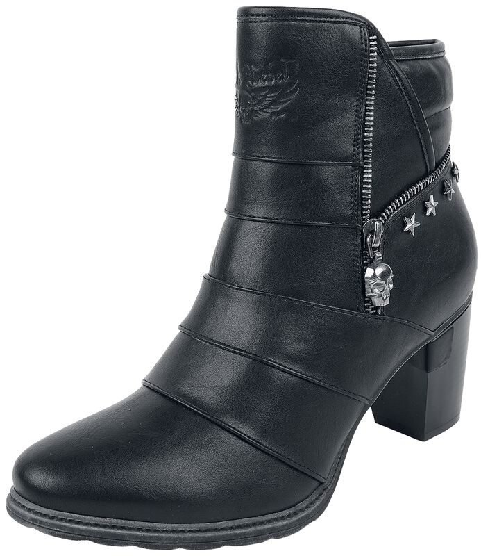 Black Boots with Star Adornment
