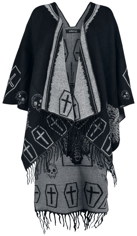 Skull and Coffin Poncho