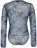 Black Semi-Transparent Body with Camouflage Pattern and V-Neckline