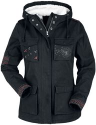 Winter Jacket with Prints and Embroidery, Full Volume by EMP, Winter Jacket