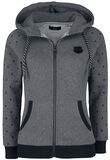 Grey Hooded Jacket with Printed Sleeves, EMP Premium Collection, Hooded zip
