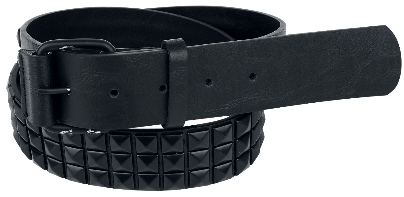 Black studded belt belt - 3 row 1/2 main image 3