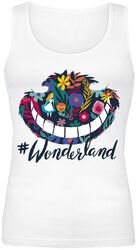 Cheshire Cat - Flowers, Alice in Wonderland, Tanktop