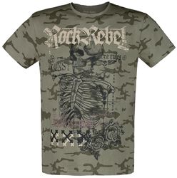 T-shirt with skull print & lettering, Rock Rebel by EMP, T-Shirt