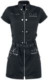 Military Buckle Dress, Black Premium by EMP, Short dress