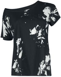T-shirt with batik effect, Black Premium by EMP, T-Shirt