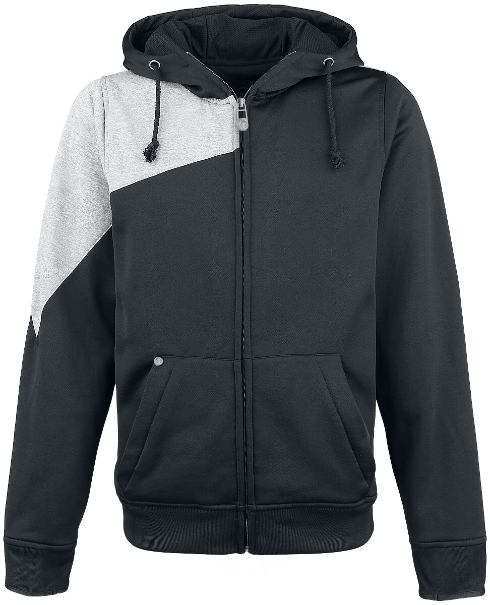 Black Grey Hooded Jacket With Face Mask Black Premium By Emp Hooded Zip Emp