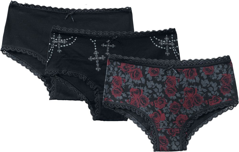 Pants set with roses and cross