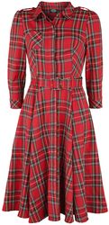 Evie Red Tartan Swing Dress, H&R London, Medium-length dress