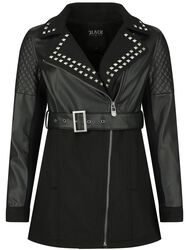Faux Leather Jacket, Black Premium by EMP, Between-seasons Jacket