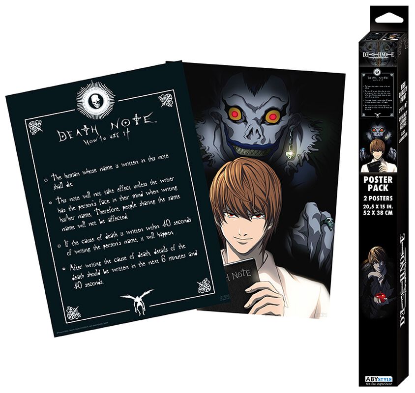 Light and Death Note - Set of 2 posters in Chibi design